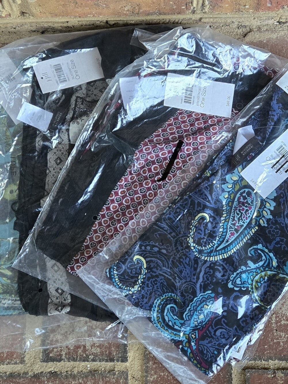 (4) J.Jill 100% Silk Scarfs